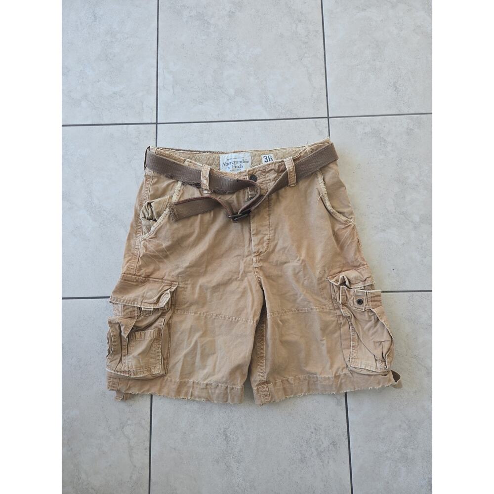 Men’s Abercrombie Fitch Cargo Shorts Sz 36 Khaki